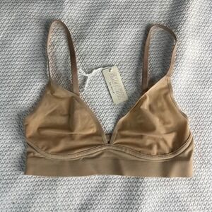 Aerie Smoothez XS Triangle Bralette NWT Tan‎ Wirefree Stretch Adjustable Straps